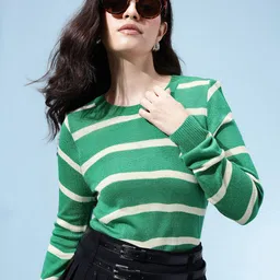 glitchez Horizontally Striped Acrylic Pullover-picture-30