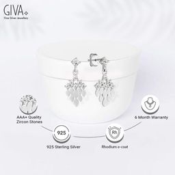 giva Sterling Silver Grape Valley Earrings for Women And girls Zircon Sterling Silver Drops & Danglers-picture-25