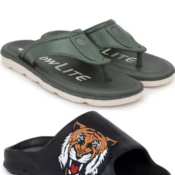 Pampy Angel Men Green Flip Flops-image-10
