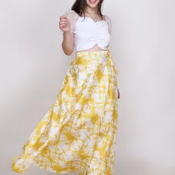 Frolic Rolic Tie and Dye Printed Puff Sleeves Ready to Wear Lehenga & Blouse-image-86