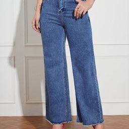 Miss Chase Women Wide Leg High-Rise Heavy Fade Stretchable Jeans-picture-42