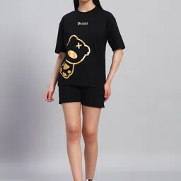 GRIFFEL Printed Oversized Pure Cotton Co-Ords-image-78
