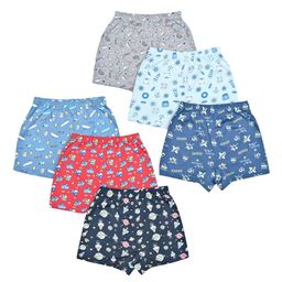 Revvo Junior Girls Pack Of 6 Printed Pure Cotton Boys Shorts Briefs RJD-410-image-5