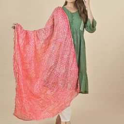 LA FEMINAE Printed Art Silk Bandhani Dupatta-picture-42
