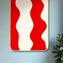 SAF White & Red Abstract Wood Wall Art-image-99