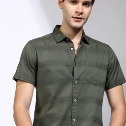 HIGHLANDER Men Horizontal Stripes Opaque Striped Casual Shirt-picture-18