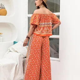 JC Mode Plus Size Printed Top with Palazzos image 4
