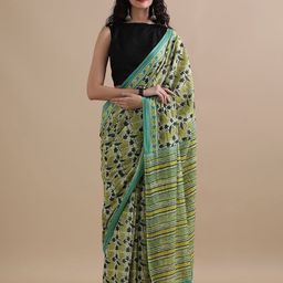 Jaipur Kurti Floral Printed Pure Cotton Saree-51