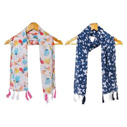 StoleVilla Women Floral Chiffon Printed Stole-image-17