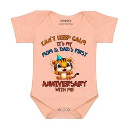 Arvesa Mom & Dad Anniversary With Me Printed Bodusuit-image-95