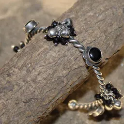 gurjari jewellers Unisex Oxidised Kada Bracelet-image-49