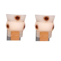 Somil Premium Designer Glass Wall / Night Lamp Elegant & Stylish Dcor Accent for Modern Interiors, color- Brown, White, Size:- 19 X 32 X 29.5 CM-image-82
