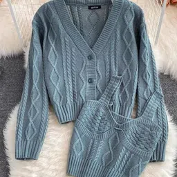 Alamode By Akanksha Women Blue Freddy Sweater Set-picture-55