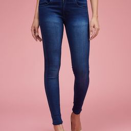 Miss Chase Women Mid Rise Skinny Fit Light Fade Stretchable Jeans-picture-26