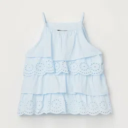Fame Forever by Lifestyle Girls Floral Printed Shoulder Straps Pure Cotton Crochet Top-image-17