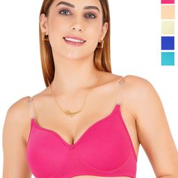 Liigne Pack Of 5 Lightly Padded Full Coverage T-shirt Bra-picture-39