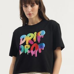 United Colors of Benetton Typography Printed Drop-Shoulder Sleeves T-shirt-picture-42