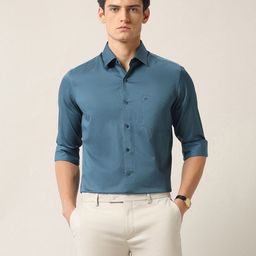 Arrow Men Slim Fit Floral Printed Spread Collar Pure Cotton Formal Shirt-picture-15