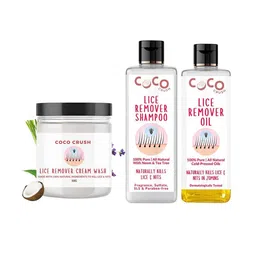 Coco Crush Set Of 3 Lice Removal Hair Cream, Lice Oil & Shampoo-8