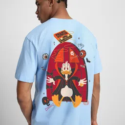 VEIRDO Men Donald Duck Printed Applique T-shirt-image-63
