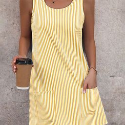 LULU & SKY Striped A-Line Dress-image-6