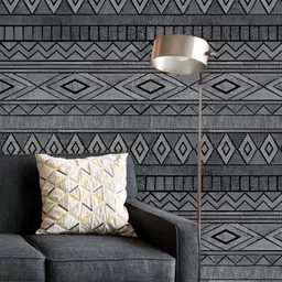 ArtzFolio Printed UV-Resistant Anti-Bacterial Geometric Black & White Pattern Peel & Stick Wallpaper-23