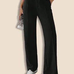 QIOA Women High-Rise Pleated Trousers-image-55