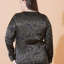 Sztori Print Satin Longline Top image 4