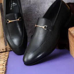 NICO NERINI Men Textured Leather Loafers-picture-40