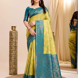 Vastravatika Ethnic Motifs Woven Design Zari Kanjeevaram Saree-picture-37