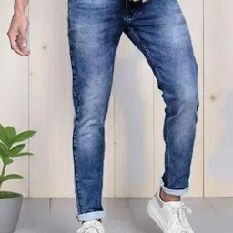 fineblu Men Slim Fit Mid-Rise Light Fade Stretchable Jeans-picture-13
