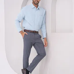 The Pant Project Men Solid Tailored Slim Fit Trousers-picture-3