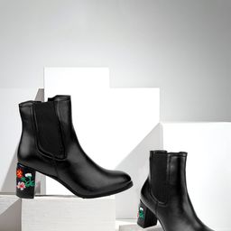 Bxxy PU Work High-Top Block Pumps-38