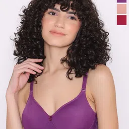 INKURV Bra Pack Of 3 Full Coverage Lightly Padded-image-79