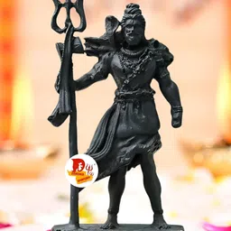 DARIDRA BHANJAN Black Aghori Shiva Religious Idol Showpiece-image-89