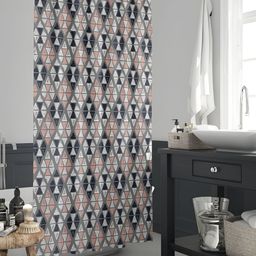 ArtzFolio Black & Beige Printed Waterproof Shower Curtains-image-23
