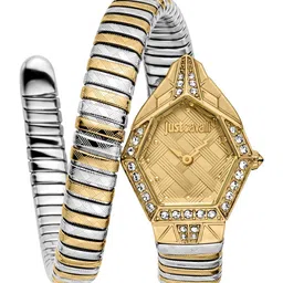 Just Cavalli Unisex Embellished Dial & Wrap Around Straps Analogue Watch JC1L303M0055-30