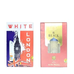 RAVIOUR LIFESTYLE Set Of 2 B Black & White London Roll On Attar - 8ml Each-20