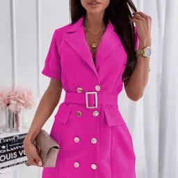 StyleCast x Revolte Bodycon Mini Shirt Collar Dress-picture-14
