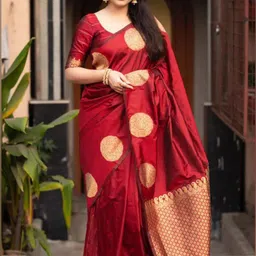 SWEETPEL Woven Design Zari Banarasi Saree-picture-19