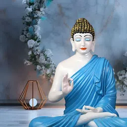 Aura White Buddha Idol Showpiece-image-71