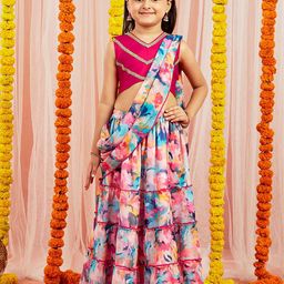VASTRAMAY Girls Embellished Ready to Wear Lehenga & Blouse With Dupatta-picture-41