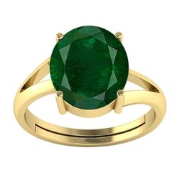 RSPR 9.25 Ratti 8.62 Carat Emerald Panna Stone-Studded Adjustable Finger Ring-19