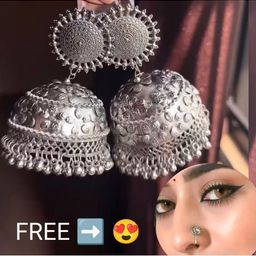 ISLANA Dome Shaped Jhumkas Earrings-28