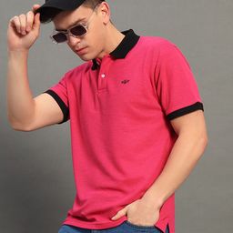 GET GOLF Men Solid Polo Collar Cotton T-shirt-image-51