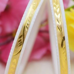 SATTIK Set of 2 Plastic Gold-plated Bangles-image-33