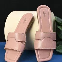 The Roadster Lifestyle Co Women Solid Party Square Shape Open Toe Flats-image-87