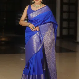 BerMondsey Women Woven Design Zari Banarasi Saree-picture-33