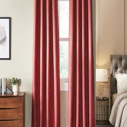 Deco Window Rust Set of 2 Room Darkening Long Door Curtain-41