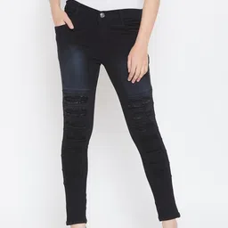 Nifty Women Black Cotton Skinny Fit Mid-Rise Jeans-picture-4